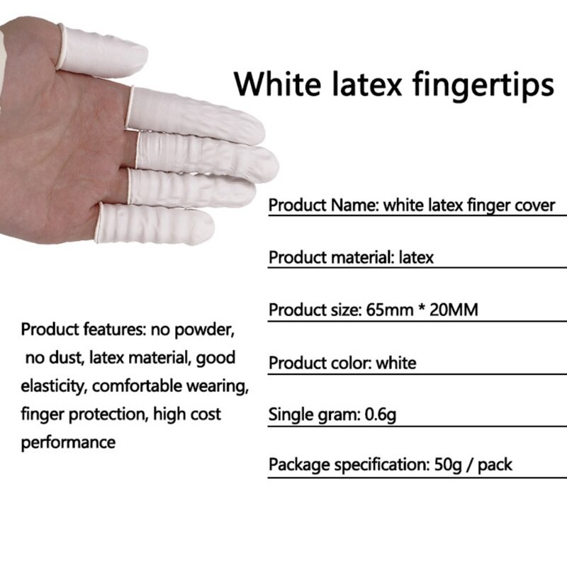 800 Pcs Anti-Statische Wegwerp Schoonheid Vinger Babybedjes Duurzaam Natuurlijke Latex Vinger Cover Praktische Ontwerp Make Hand Protector