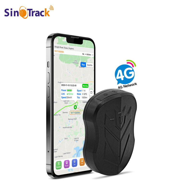 Водонепроницаемый автомобильный GPS-трекер SinoTrack Magnet 4G, устройство для определения внутреннего расположения автомобиля, длительный режим ожидания, батарея 10000 мАч с бесплатным приложением