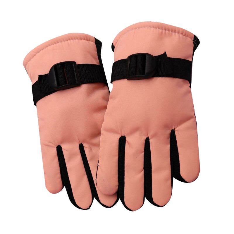 Rękawiczki dziecięce wodoodporne rękawiczki termiczne pełnymi palcami dziecięce zimowe rękawiczki śniegowe dla 3-13 lat G99C