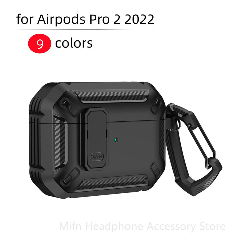 Funda de interruptor de fibra de carbono para Airpods Pro 2, funda de auriculares Airpod 3 2021, funda a prueba de golpes para hombre, funda para Airpods Pro 1 2 3