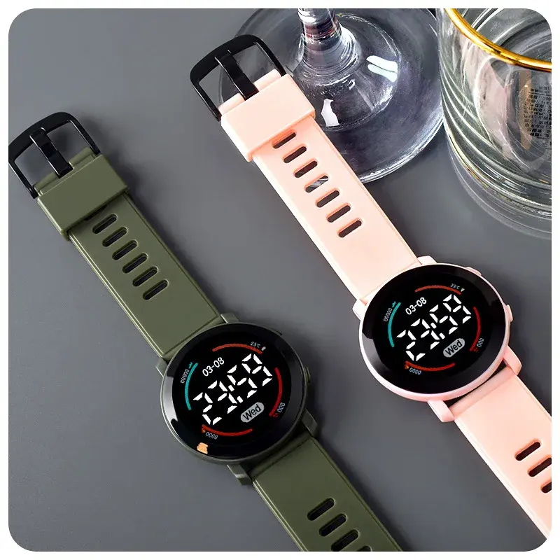 LED cyfrowy zegarek studencki Luminous wodoodporny sportowy zegarek dla dzieci silikonowy pasek elektroniczny zegarek na rękę dla unisex reloj mujer