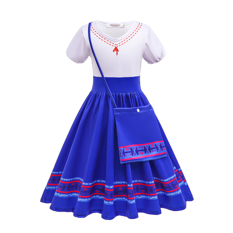 New Encanto Isabela costumi Cosplay per ragazza Mirabel Madrigal Princess Dress bambini hertz Pepa Fancy Clothes Party Vestidos