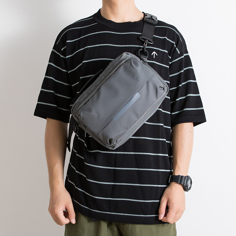 Bolsa de ombro casual para homens, impermeável e moderno business bag, bolsa no peito, tablet computador