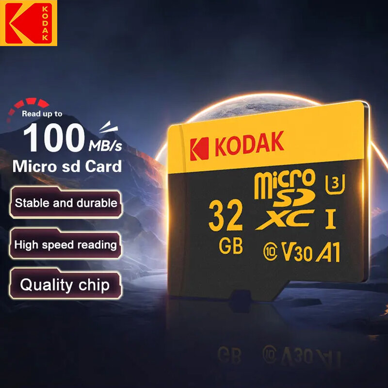 Kodak-Carte mémoire Micro SD originale, 32 Go, 100% MBumental irritation, 10 SD/TF, carte mémoire originale sur téléphone, tablette, appareil photo, 100 nouveau