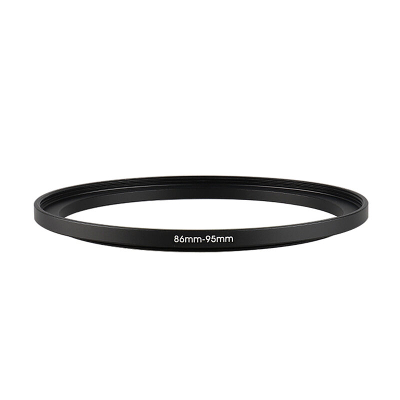 Alumínio preto Step Up Filter Ring, adaptador de lente para Canon, Nikon, câmera Sony DSLR, 86mm-95mm, 86-95mm, 86-95mm