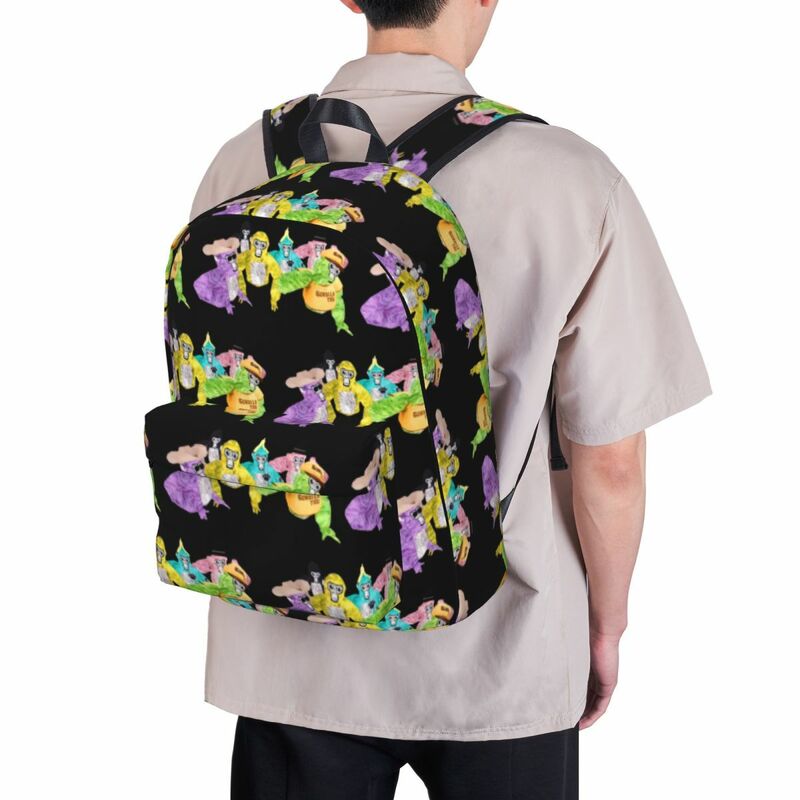 กระเป๋าเป้สะพายหลังลายลิงกอริลลา (1) ใบกระเป๋าสะพายบ่าความจุขนาดใหญ่กระเป๋าใส่หนังสือเรียนกระเป๋านักเรียนเด็กลำลอง