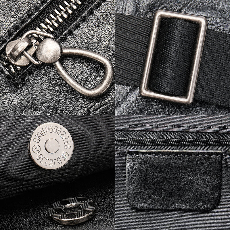Satchel Crossbody Bag Men Shoulder Bags Vintage Handbags Large Capacity Genuine Leather Messenger Bags Tote Bag Husband