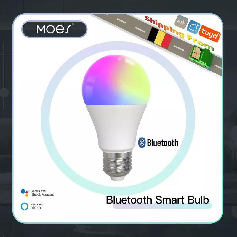 Moes Smart Bluetooth Led Lamp Dimbare Licht Lamp 9W E27 Tuya Bollen Partij Licht Kleur Verstelbare Dimmer Alexa Google voice