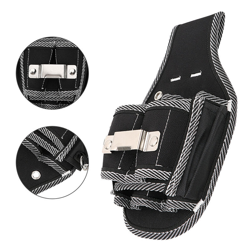 Cinturón de herramientas multifuncional de tela de nailon, Kit de soporte para destornillador, bolsa de bolsillo, estuche de bolsillo para cintura de electricista