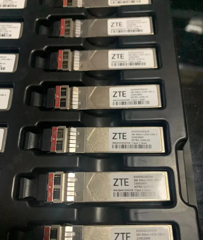 ZTE-módulo de fibra óptica, transceptor de fibra SFP, 10G, 40KM, 033030100224, 23002800 SM-40KM-1550-10G-C, MTRS-1S60-01/40KM