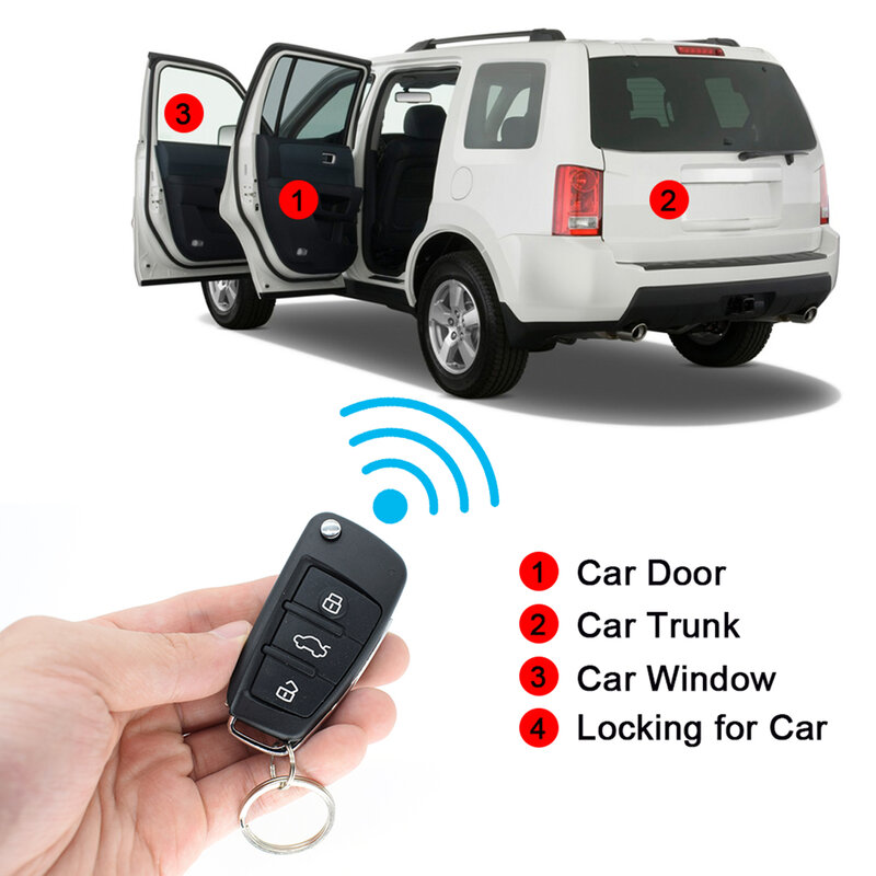 Xukey-cerradura de puerta Central remota para coche, sistema de bloqueo Central sin llave con sistemas de alarma, Kit de Control remoto automático