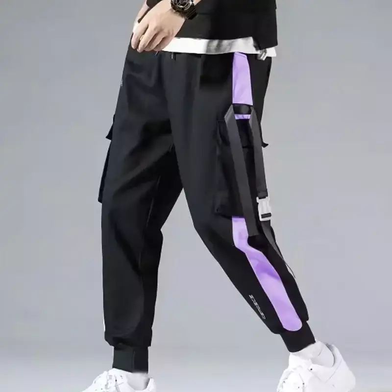 Casualowe kieszonkowe spodnie męskie Cargo odzież letnia jesień Outdoor styl angielski Y2k ubrania Streetwear Harajuku Kanye