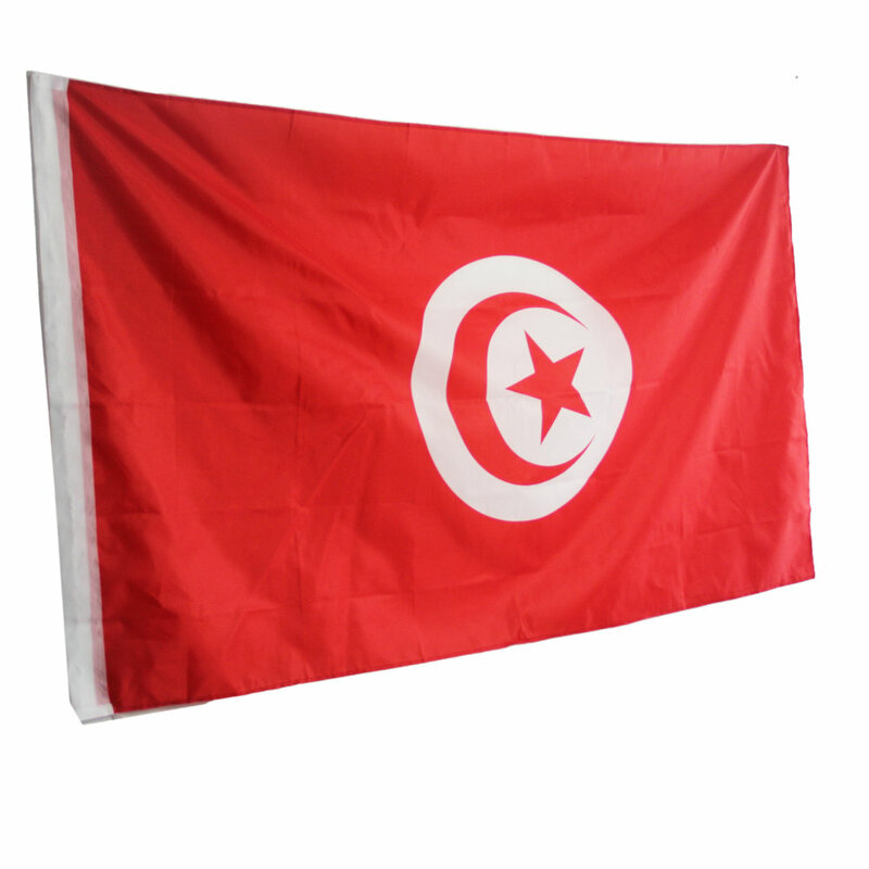 90X150 Cm Tunisia Tunisie Bendera Rumah Dekoratif Bendera Spanduk 3X5 Kaki Bendera Nasional Polyester Outdoor Gantung terbang Bendera NN096