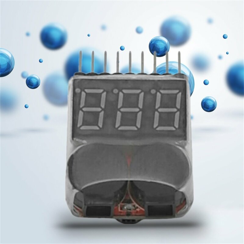 Módulo de alarma de zumbador Indicador de bajo voltaje, batería de litio Digital 2 en 1 1S-8S para Lipo/Li-ion/Fe RC, probador de batería de helicóptero