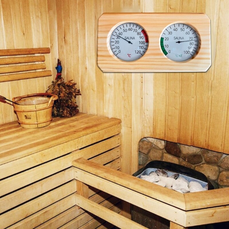 Temperatur- und Luftfeuchtigkeitsmessung, zuverlässiges Sauna-Thermometer und Hygrometer. Überwachen und sorgen Sie für eine
