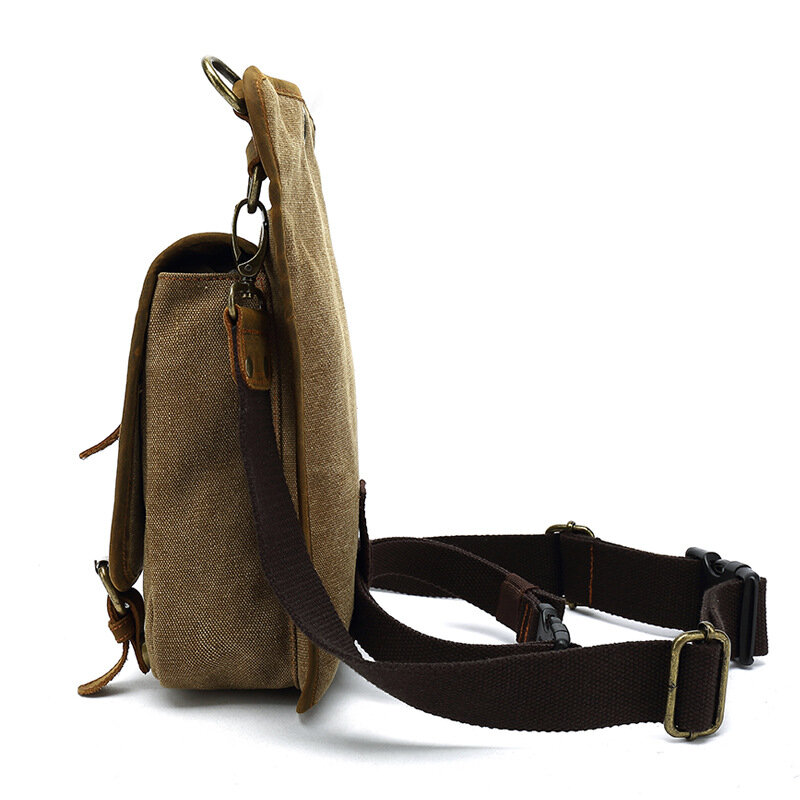 Многофункциональная велосипедная сумка Chikage, Мужская холщовая модная повседневная сумка через плечо, вместительная портативная поясная сумка