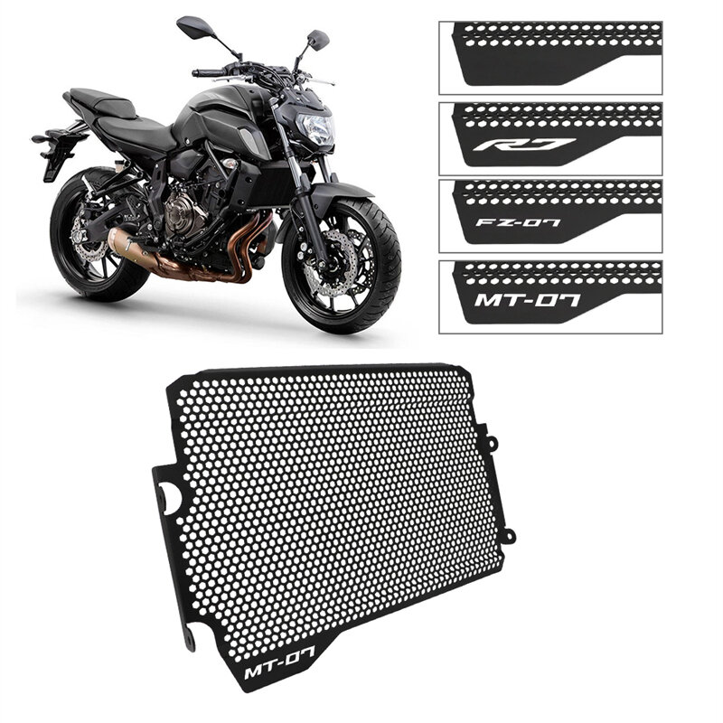 Motorcycle Radiator Grille Guard Cover For Yamaha MT-07 MT07 2018-2021 2022 MT 07 FZ 07 FZ-07 YZF R7 Engine Fuel Tank Protection