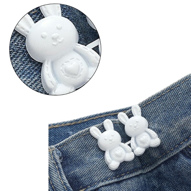 Jean Button Pins Instant Button No Sew Waist Button Waist Buckle Rabbit Pant Pin