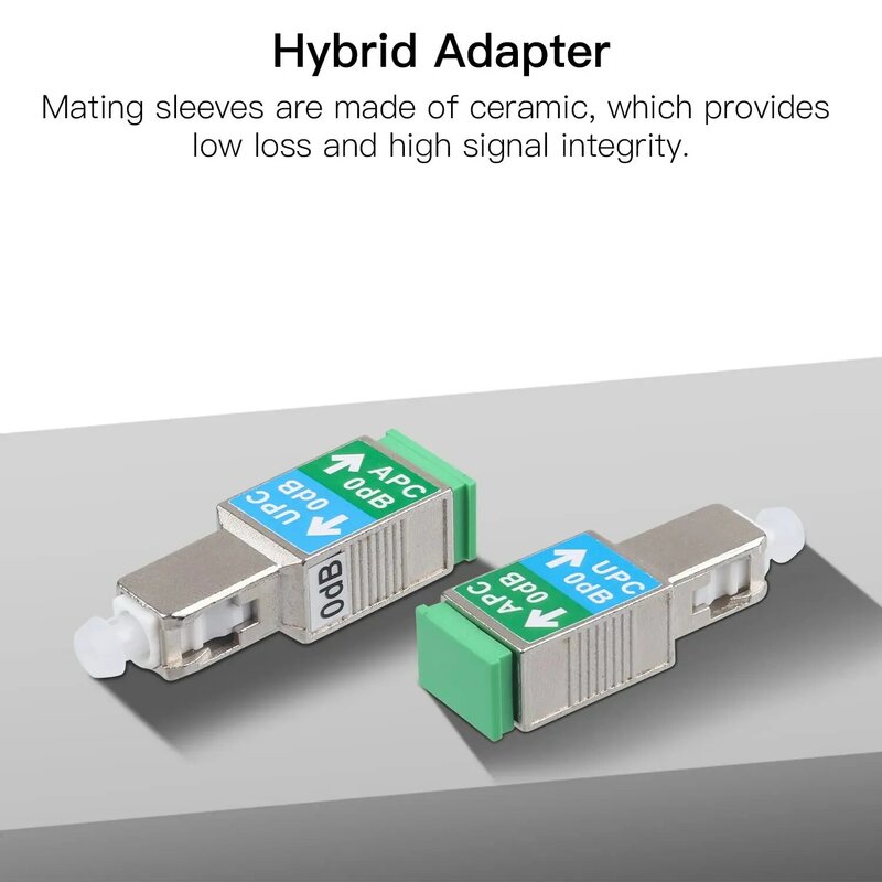Adaptador de fibra óptica hembra 0dB SC/UPC macho-SC/APC atenuador 0dB 1310nm 1550nm conversión recíproca de dos tipos de conectores