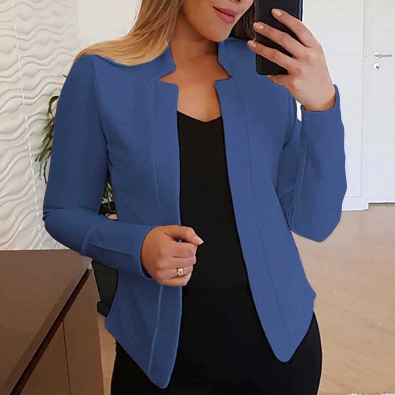 Office Ladies Blazer  Slim Fit   Women Blazer Office Lady Notched Collar Small Suit Coat Blazer