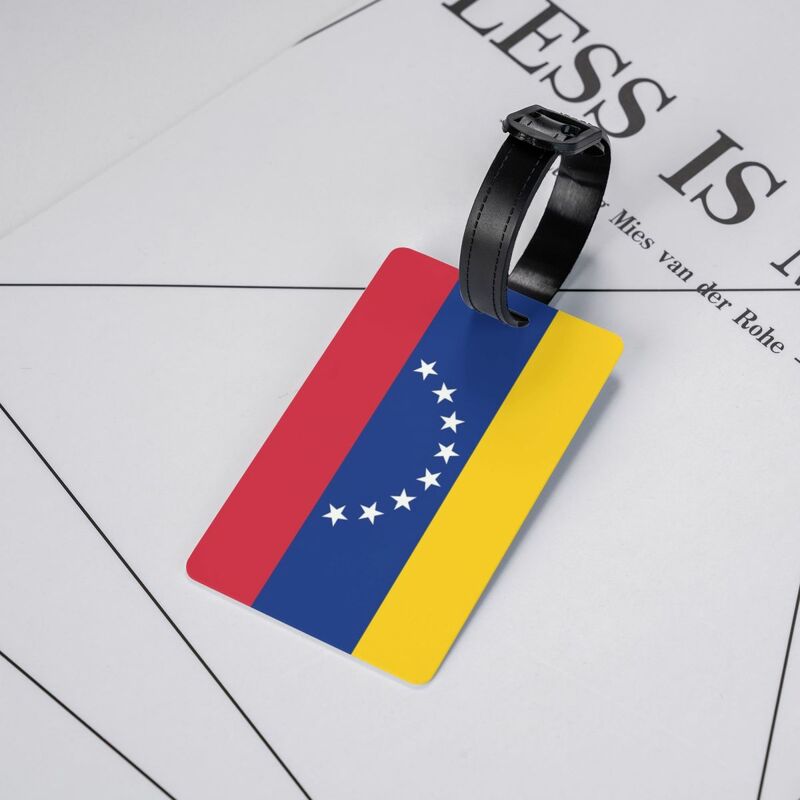 Personalizado Privacidade Proteção Bagagem Tag, Travel Bag Etiquetas, Mala Bagagem Tags, Bandeira da Venezuela