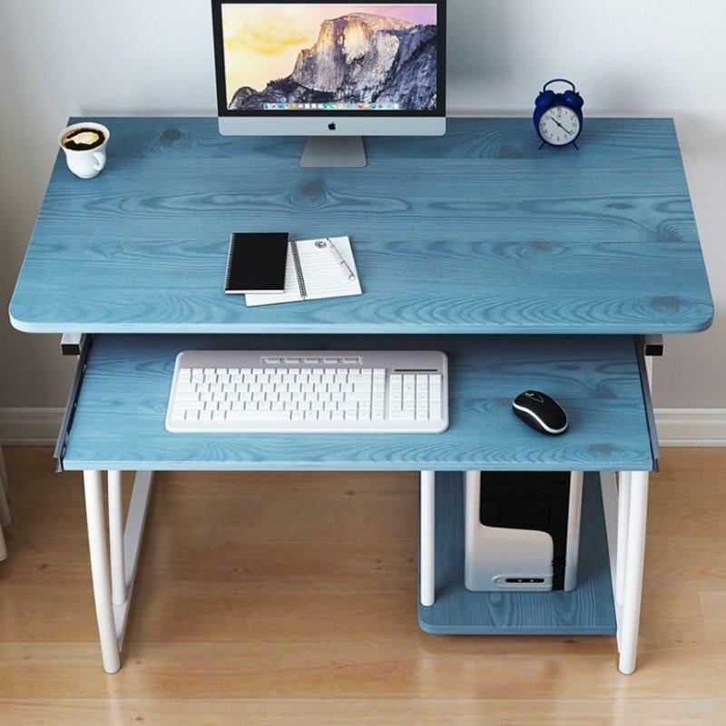Meja Komputer Modern dengan Braket Keyboard PC Workstation Meja Belajar Menulis Furnitur Rumah Kantor Tahan Lama