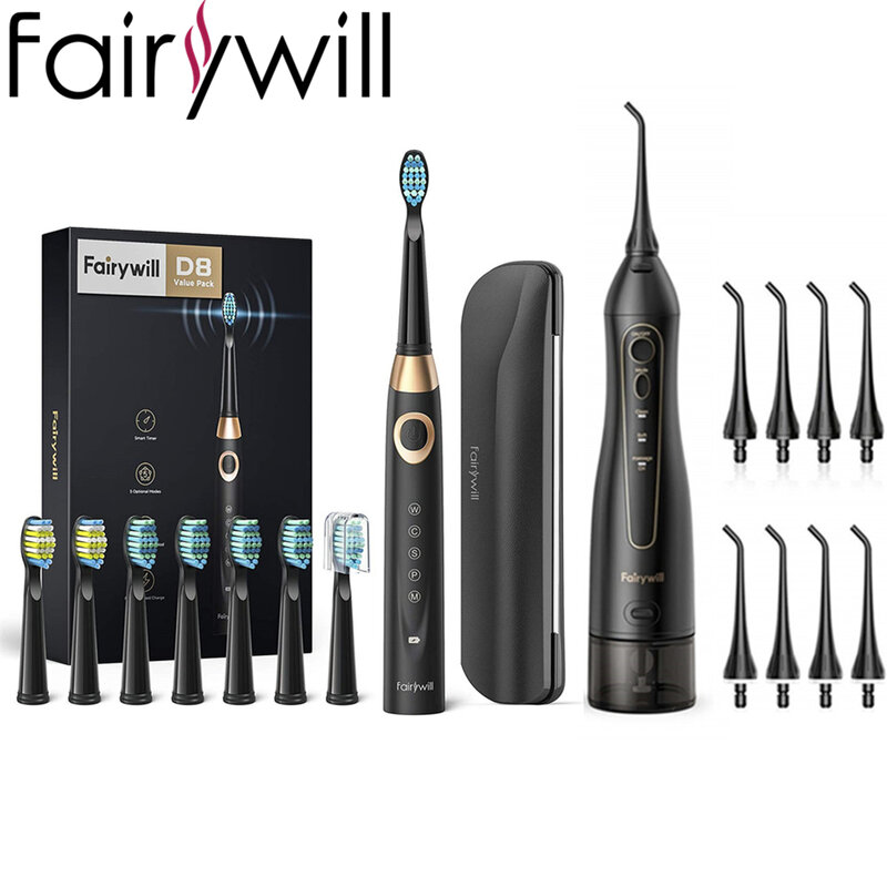Fairywill – irrigateur buccal intelligent et Portable, hydropulseur, Jet dentaire, nettoyeur de dents, 3 Modes, Rechargeable par USB, 300ml