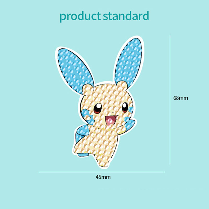 Pokemon Cartoon Diamond Painting Kit adesivi fatti a mano fai da te adesivi frigorifero Snorlax Pikachu Charizard Hobby Decor Gift