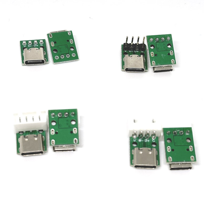 Placa de prueba hembra de 1/5/10 piezas, placa PCB USB 3,1, 16P a 2,54mm, de 4 pines conector DIP, Módulo adaptador de corriente de alta corriente