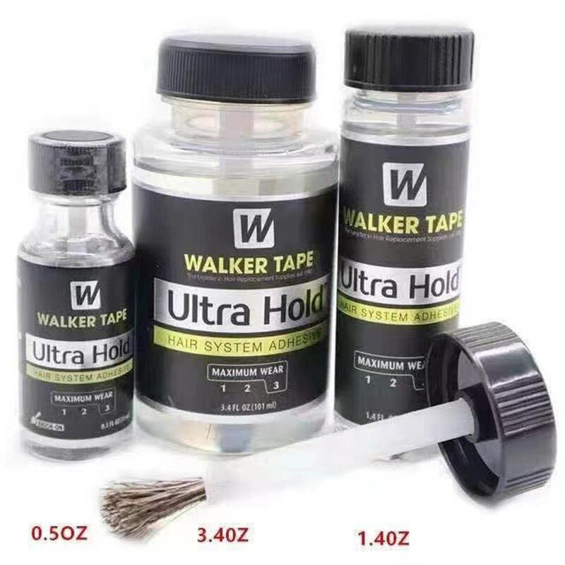 Ultra segure cola adesiva 15ml/41.4ml/101ml escova-na peruca do laço silicone cola para peruca/peruca/fechamento