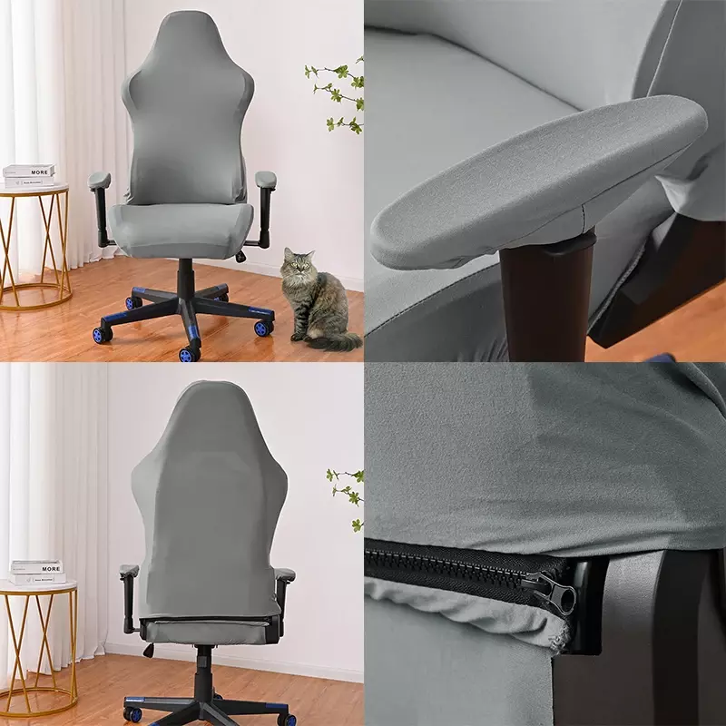 أغطية كرسي ألعاب سبانديكس ، غطاء كرسي مكتب مطاطي للكمبيوتر ، غطاء مقعد كرسي بذراعين مخصص