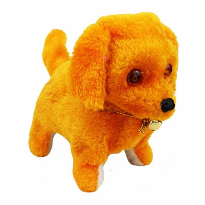 Lovely Plush Electronic Dogs Interactive Electronic Pets Robot Dog Bark Lighting Walk Electronic Toys Dog for Kids Baby Gifts