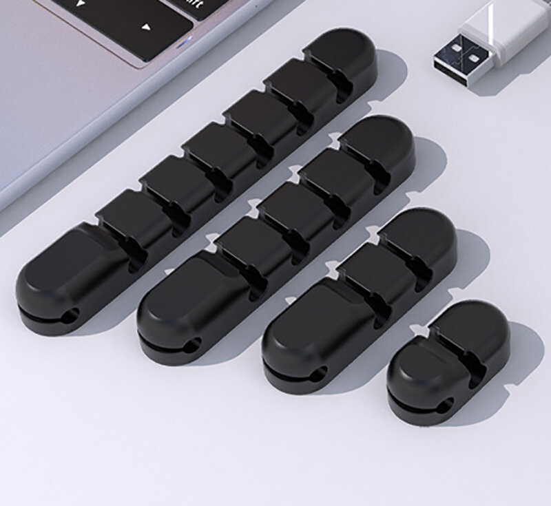 Penyimpanan Kabel USB Silikon Desktop Organiser Kabel Pengisi Daya Ponsel Tetap Silikon Garis Samping Tempat Tidur Headset Pengatur Kabel Hub