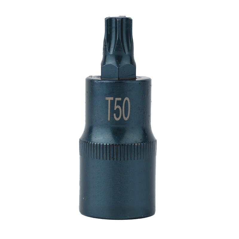 1 buah mata obeng Torx alat 1/2 inci adaptor mata soket 1/2 inci alat T30-T70 adaptor tangan Area kontak besar operasi nyaman