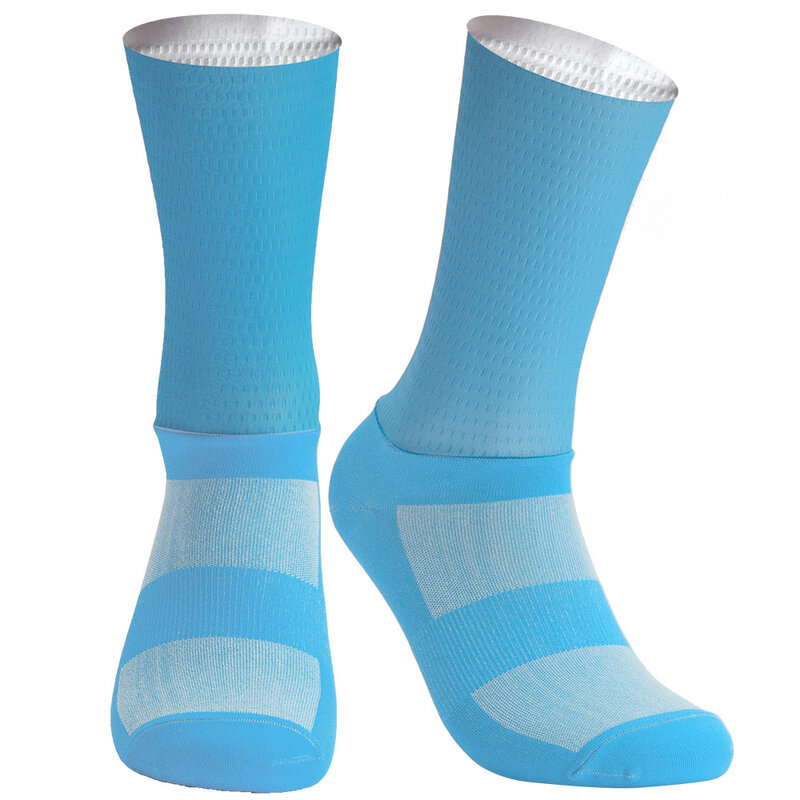 Новые профессиональные командные Aero Носки Нескользящие силиконовые велосипедные носки мужские велосипедные спортивные носки для бега велосипедные носки