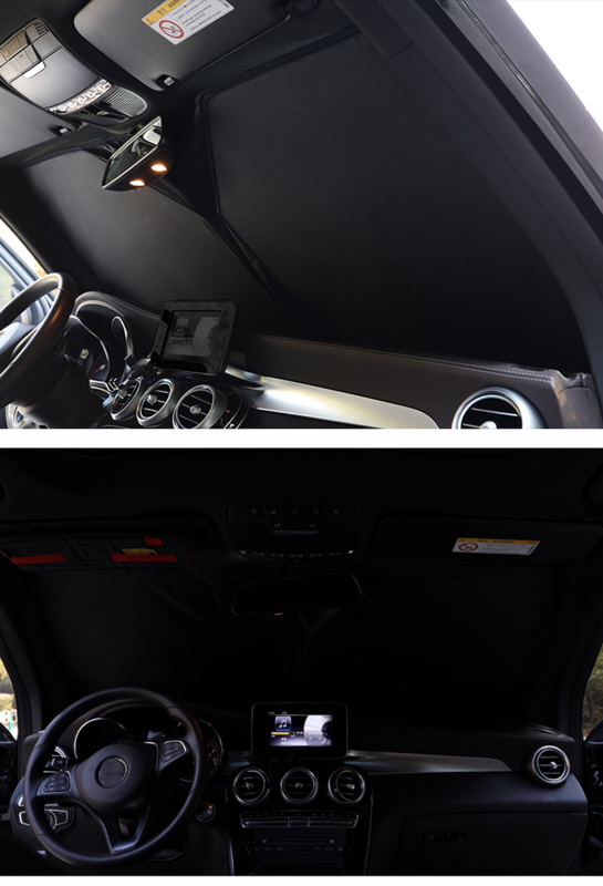 Custom Magnetic Car Window Sunshade For Mercedes Benz GLC X253 2015-2022 Curtain Mesh Front Windshield Frame Curtain