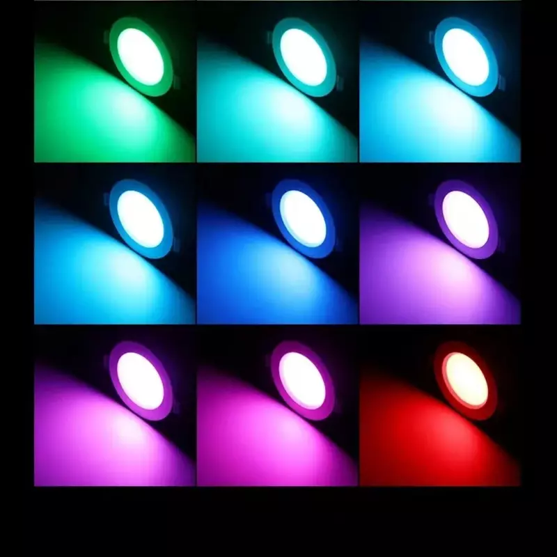 ไฟดาวน์ไลท์ LED RGB + CW หรี่แสงได้10W Bluetooth ไฟติดเพดานสปอตไลท์อัจฉริยะควบคุมรีโมทแอปสมาร์ทโฮมชีวิตอัจฉริยะ
