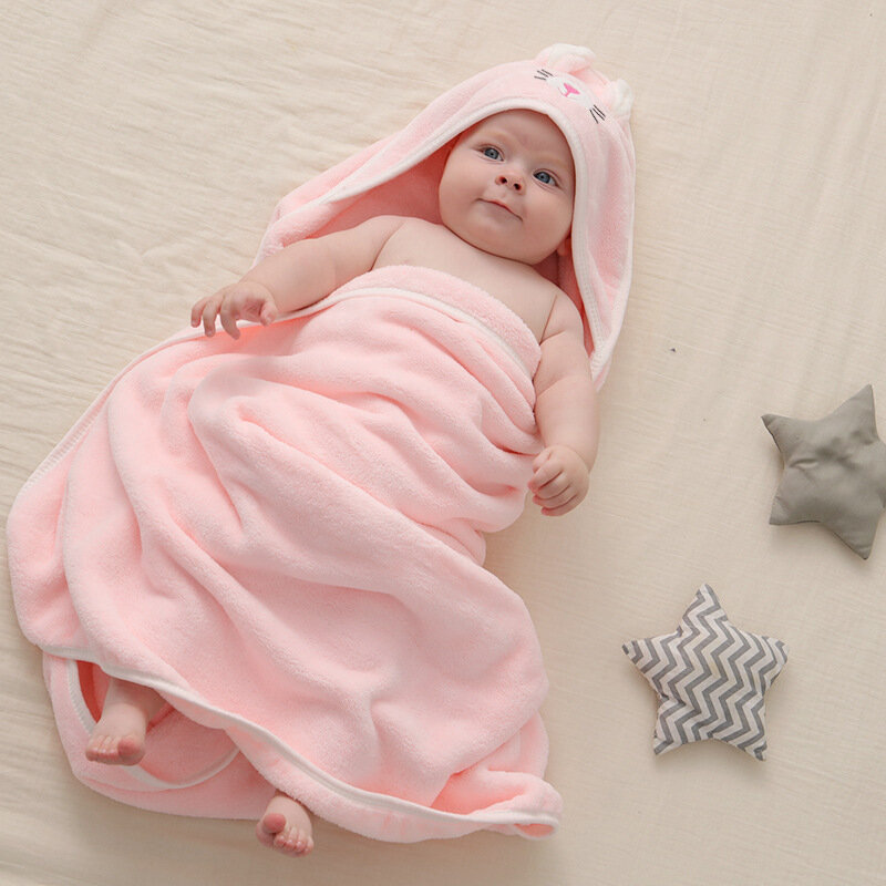 Полотенца с капюшоном для малышей, банный халат для новорожденных, супермягкое банное полотенце, одеяло, теплое зеленое покрытие для младенцев, мальчиков и девочек