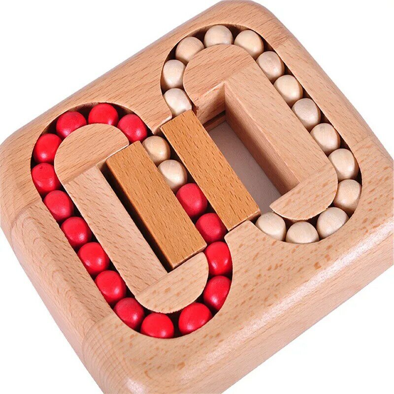 Drewniana piłka układanka zabawka Lu Ban Lock edukacja dzieci wczesna edukacja Puzzle Jigsaw społeczna gra magiczna przesuwana kula