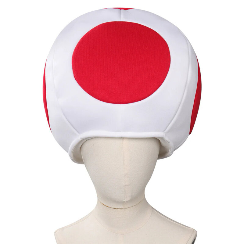 Toad Cosplay Kids Hat Red Green Dot Mushroom Cap Headwear Game Bros Roleplay Fantasia Boys Girl accessori regalo per feste di Halloween