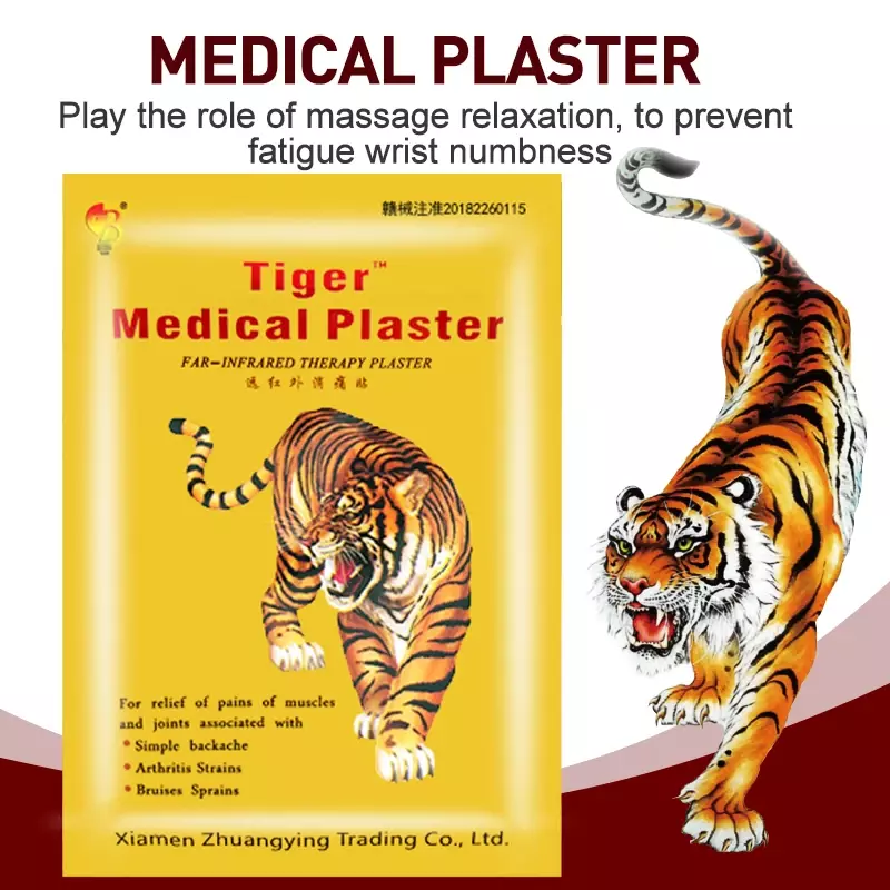Tiger Balm Dor Relaxamento Gesso, Artrite Joint Painkiller Patch, Herb chinês Adesivo, Pescoço, Voltar, Corpo, 32pcs