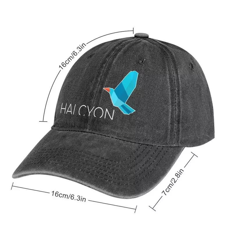 Halycon Logo Chapéu cowboy para homens e mulheres, chapéu Hip Hop, marca de luxo