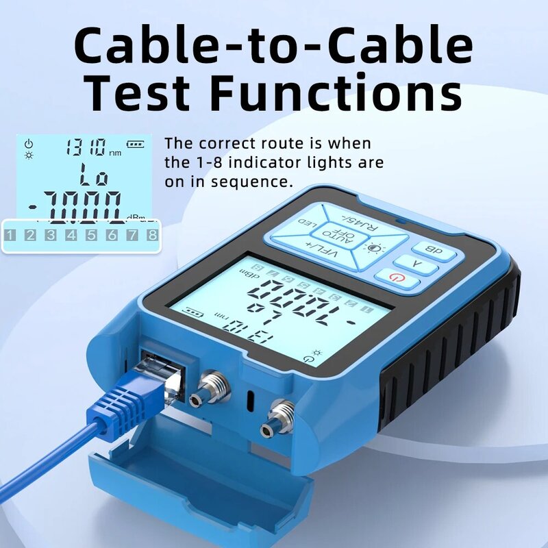 SAIVXIAN-Medidor de Potência Óptica, Fiber Network Cable Tester, Visual Fault Locator, Opcional, 4 em 1,-50mW,-50mW,-26dBm