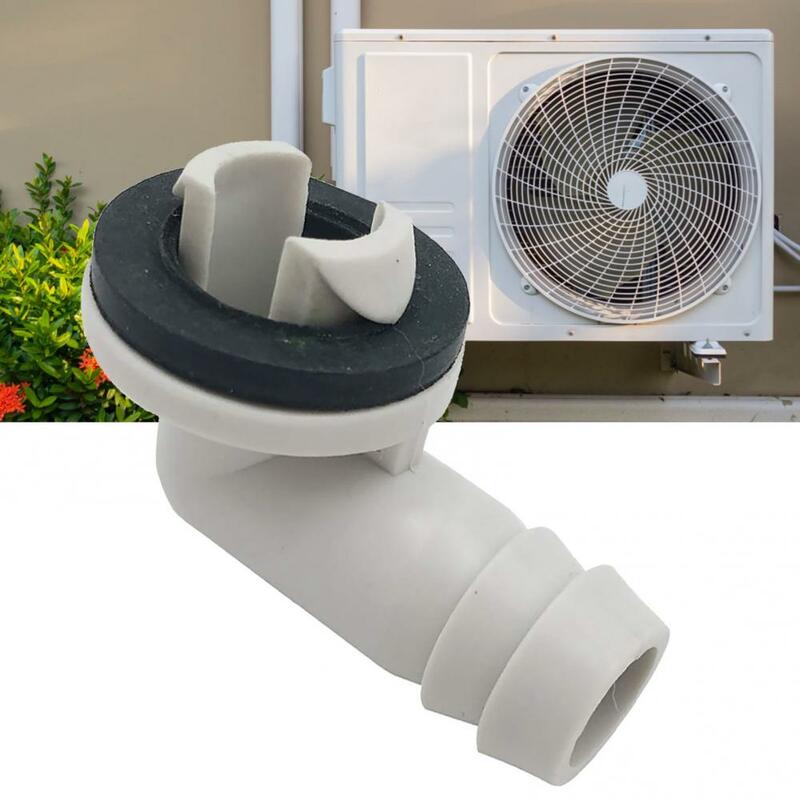 Conector de manguera de drenaje de CA de aire acondicionado de plástico, accesorio de codo con anillo de goma