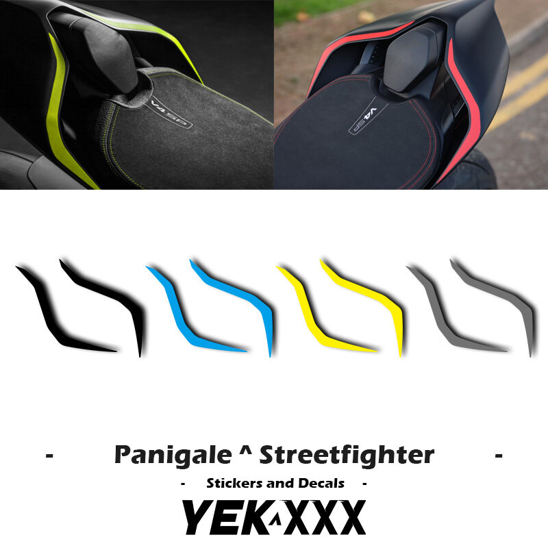 Carcasa de carenado para Ducati Panigale Streetfighter V4, V4R, V4S, V4SP, V2, pegatina trasera, líneas de calcomanía de Metal reflectante