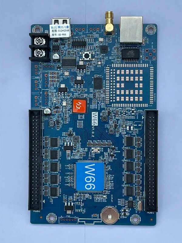 HuiDu HD-W66 단색 LED 패널, 휴대폰 와이파이 제어 카드, LED 디스플레이 화면, 픽셀 디스플레이, 애니메이션 USB 포트