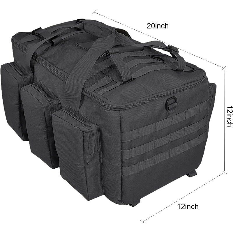 Tas untuk pria Travel olahraga Gym tas ransel 50L kapasitas besar multi-fungsi Assault Pack (hitam)
