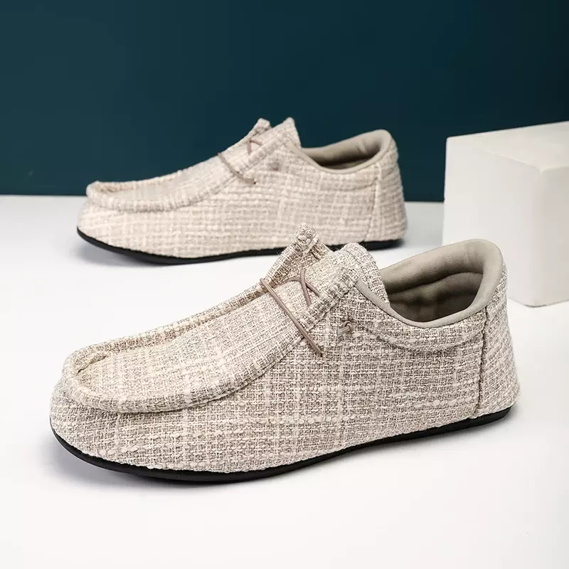 YRZL-sapatos casuais de alpercatas de lona para homens, confortável e respirável, calçado leve, tamanho grande, novo design, moda, 2024
