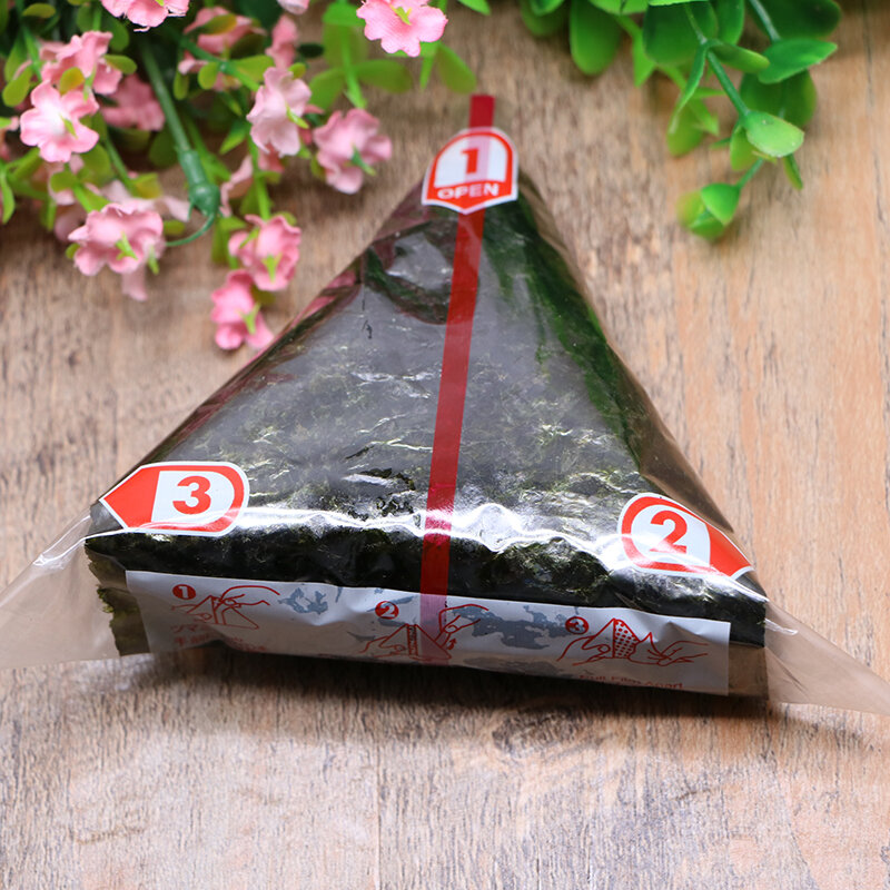 Sacchetto di imballaggio per palline di riso triangolare da 100 pezzi Nori Seaweed Onigiri Sushi sacchetti di plastica Easy Tear accessori Bento portatili