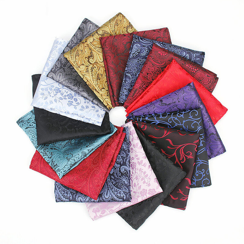 British Style Retro Pattern Pocket Handkerchief Set for Men - Fashionable Chest Handkerchief for Formal and Casual Wear